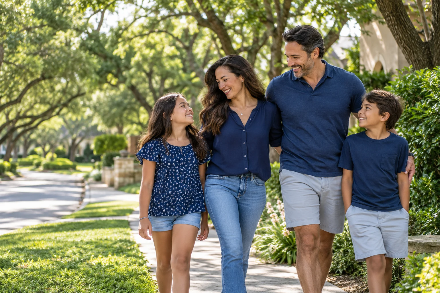 A family enjoying time together outdoors